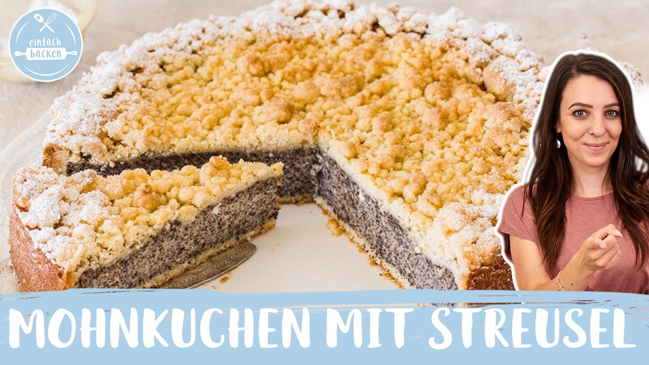 Mohnkuchen mit Streusel 🤗 Der Klassiker mit Pudding und Streuseln! | Sonntagskuchen | Einfach Backen