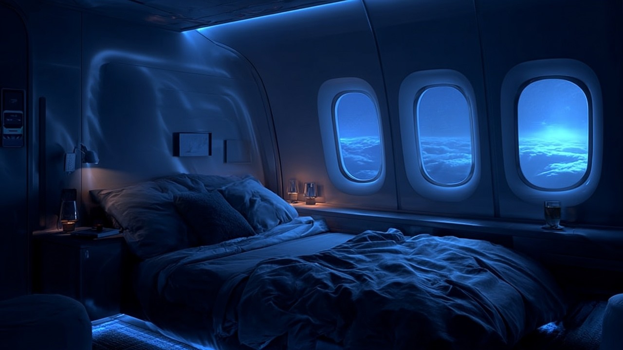 Airplane Cabin White Noise | 12 Hours Relaxing Jet Engine Sound for Deep Sleep and Relaxation