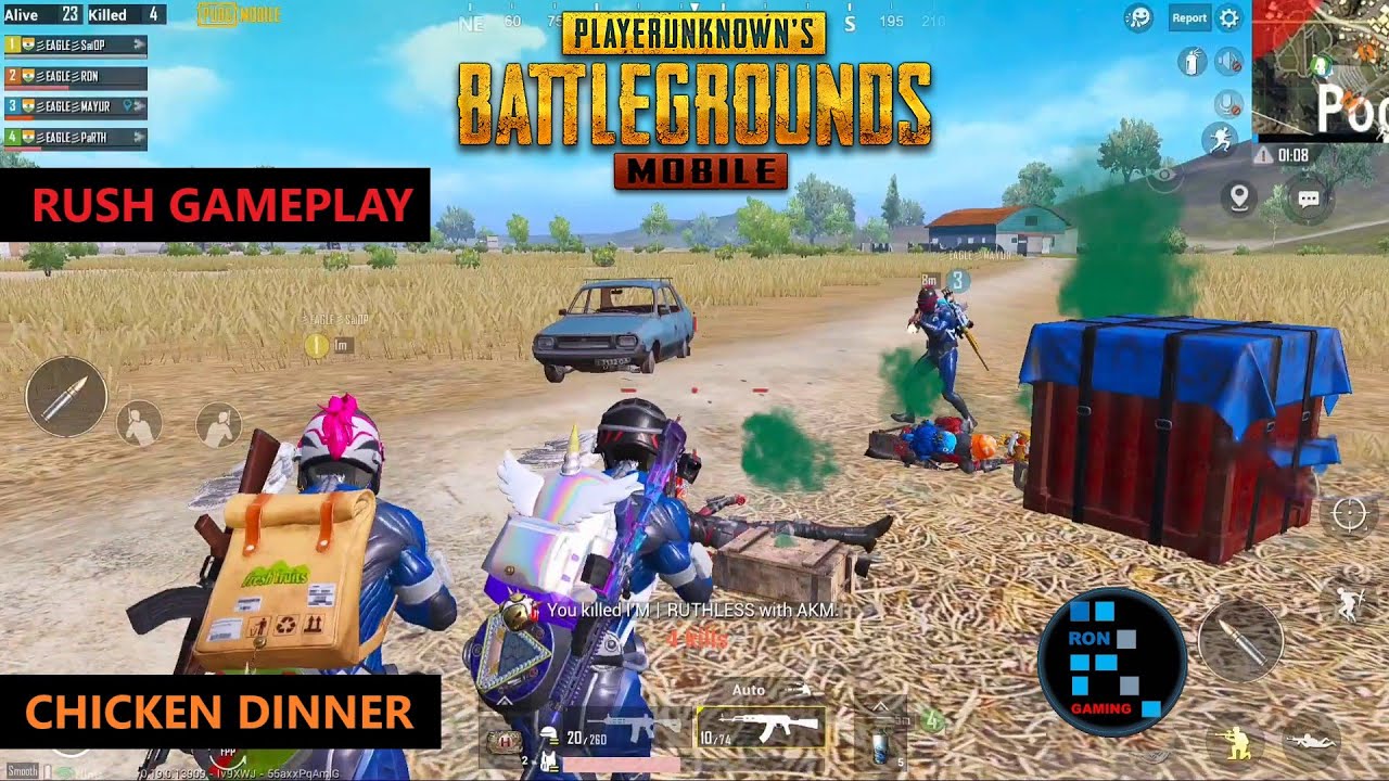 PUBG MOBILE | AMAZING RUSH GAMEPLAY CHICKEN DINNER