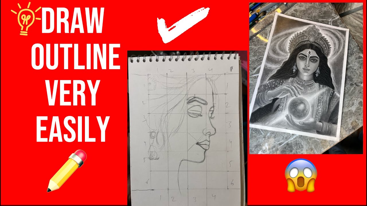 How to draw outline of any sketch in very easiest way. Make your sketch like pro with this method.