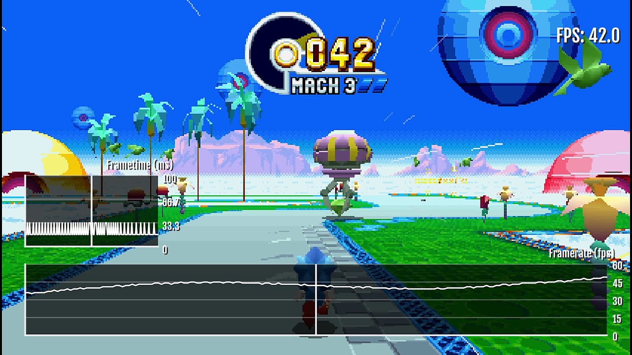 Sonic Mania Nintendo WII U (Homebrew) - Frame Rate Analysis