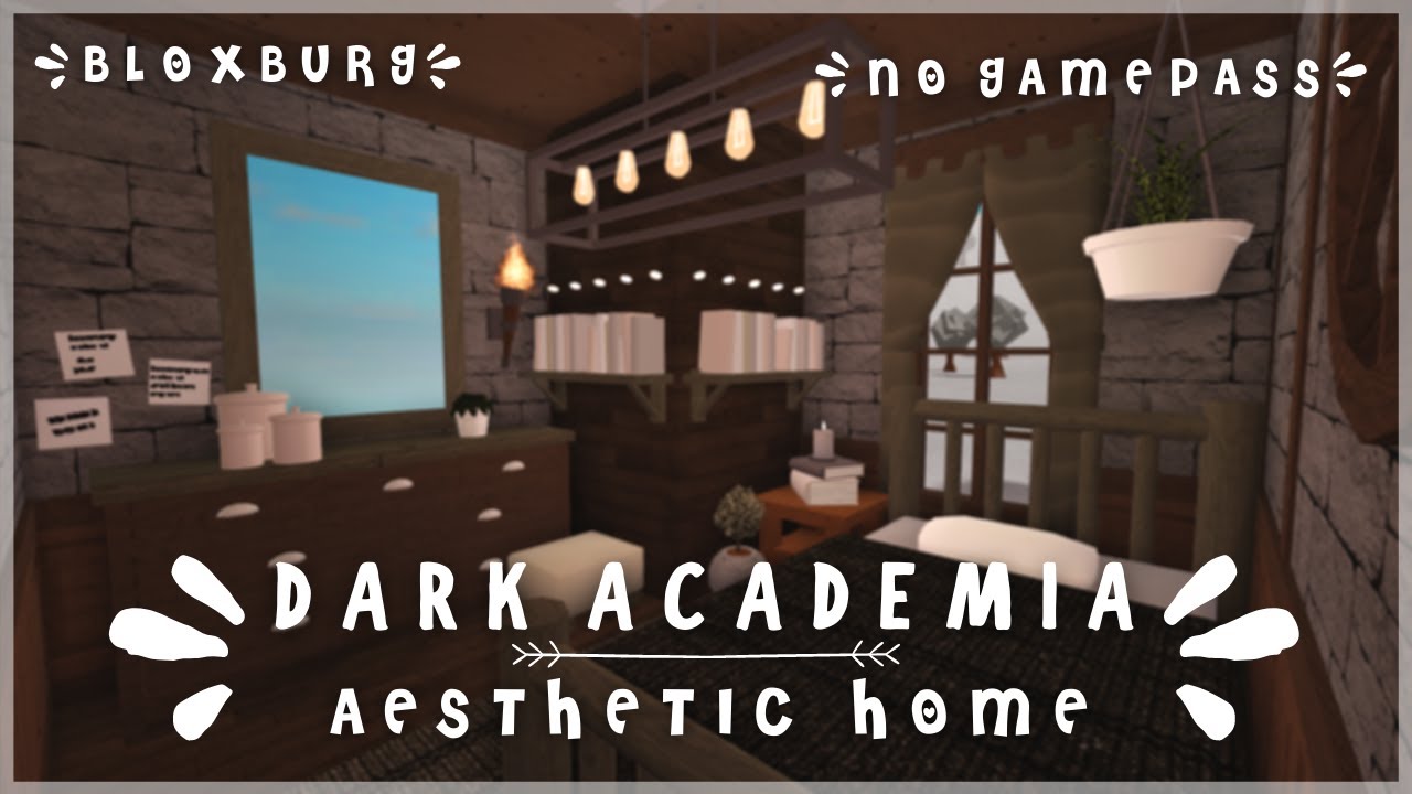 Dark Academia Aesthetic Home | No gamepass | 31k | Speedbuild & Tour | Roblox Bloxburg | Tapioca