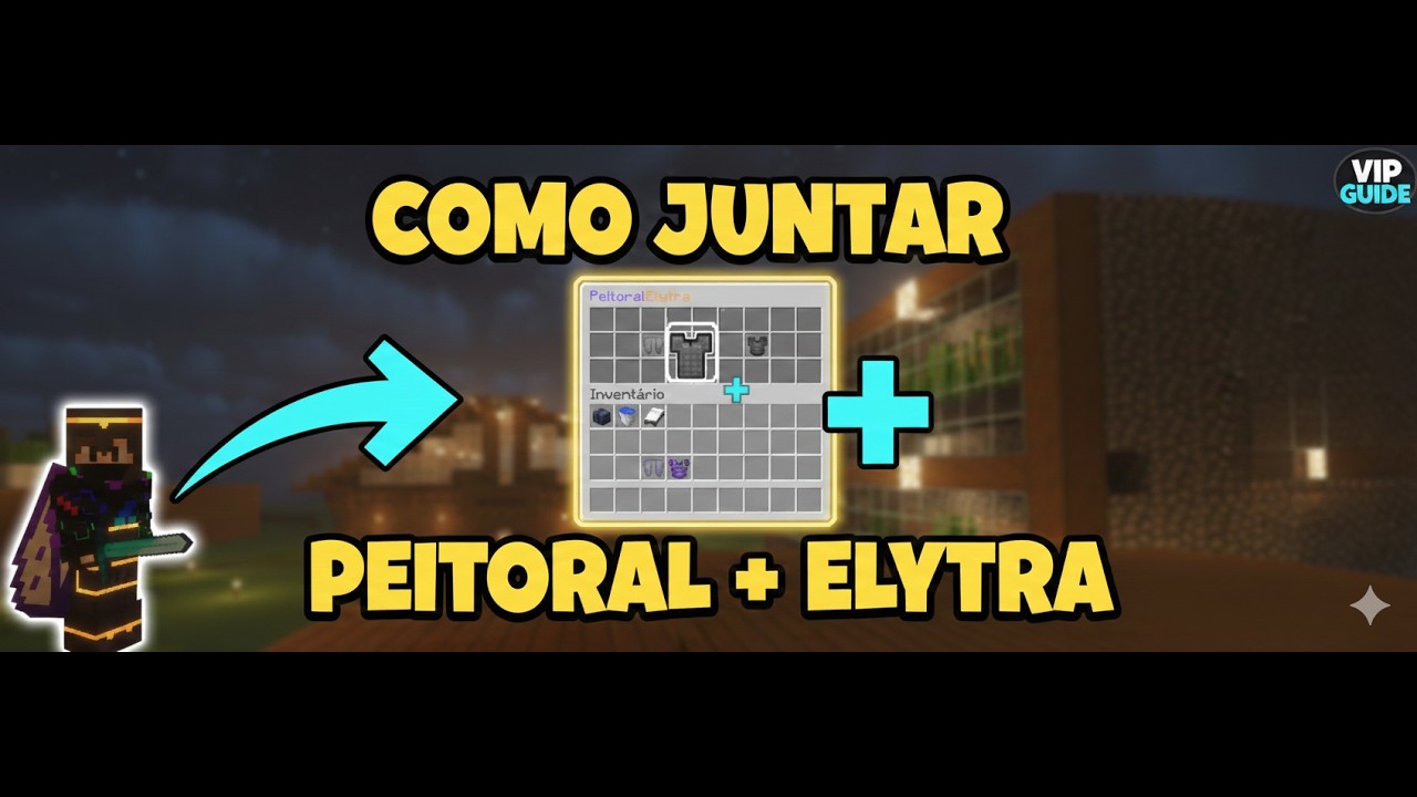 Como Juntar PEITORAL + ELYTRA no Minecraft (Tutorial Simples) #minecraft #tutorialminecraft #elytra