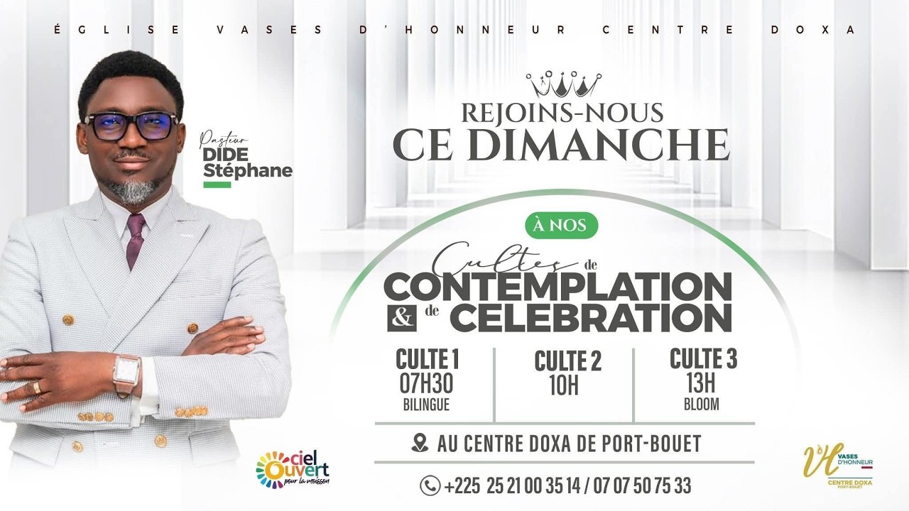 CULTE DE CONTEMPLATION  ET DE CELEBRATION |  PASTEUR DIDE PRUNELLE  | 22/02/2025.