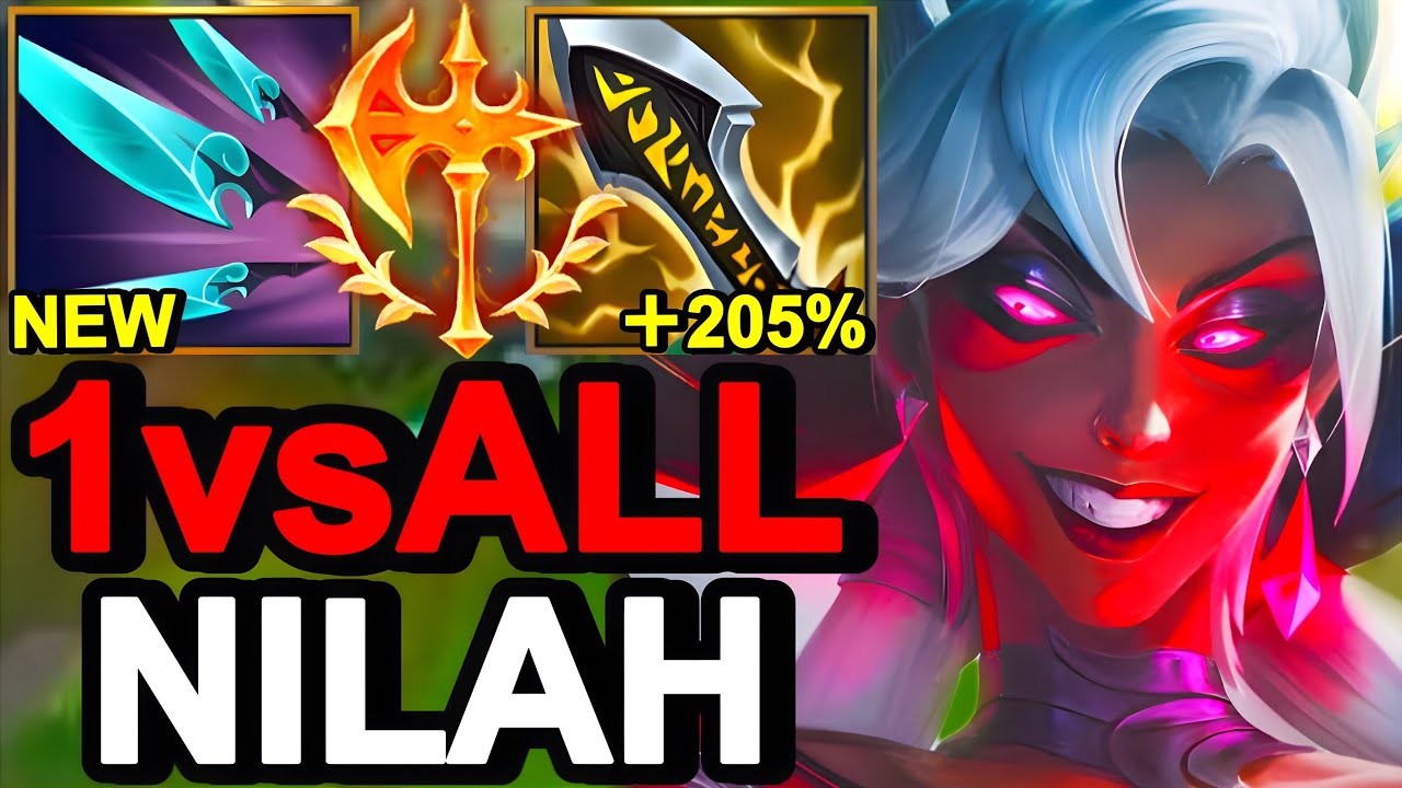 Wild Rift China Nilah Jungle - 18KILL NEW Full Damage Nilah Build Runes - Sovereign Rank Gameplay