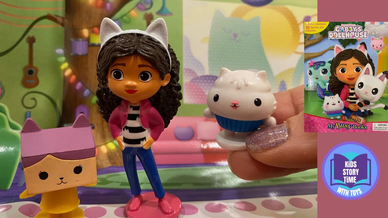 GABBY'S DOLLHOUSE TOYS PANDY PAWS CAKEY CAT PRETEND PLAY MY BUSY BOOK READ ALOUD