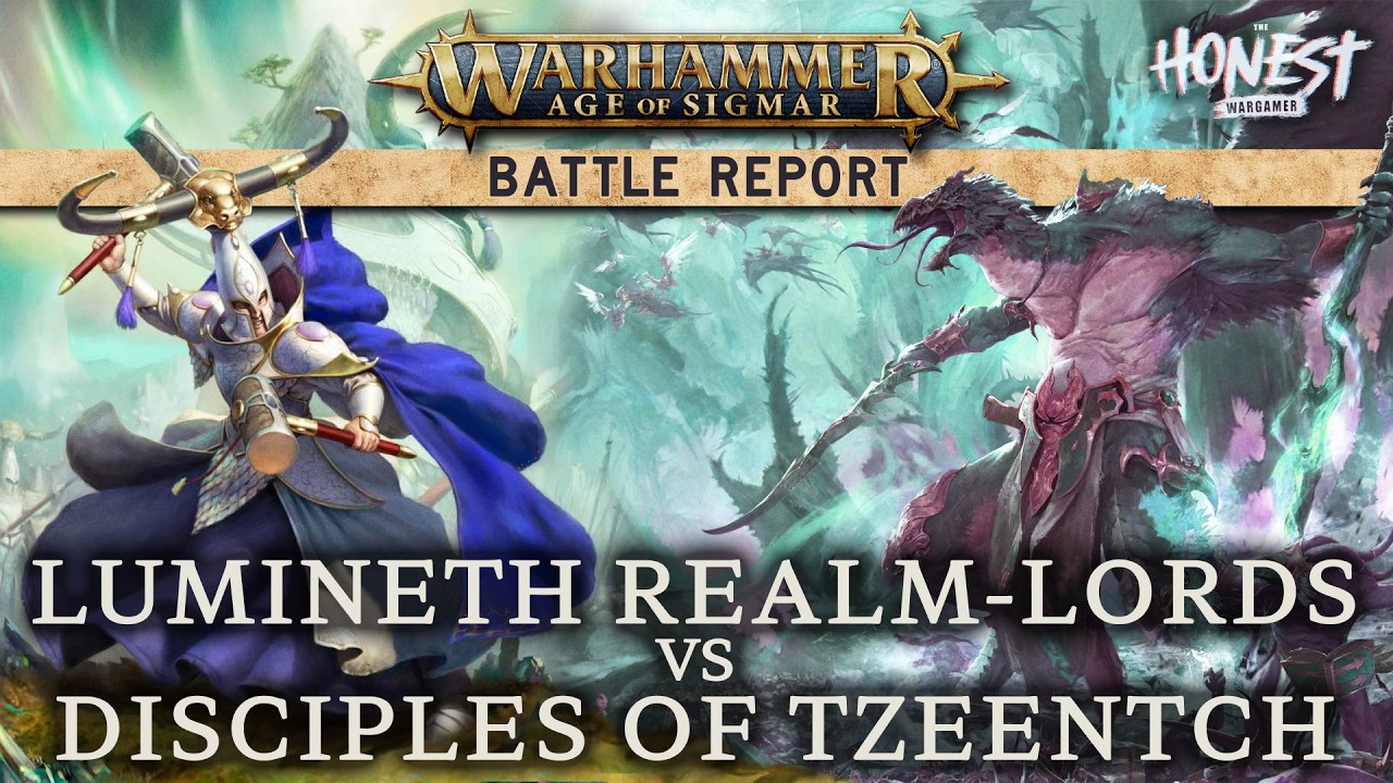 NEW Lumineth vs Tzeentch! // AOS Tournament Free Battle Report // The Honest Wargamer