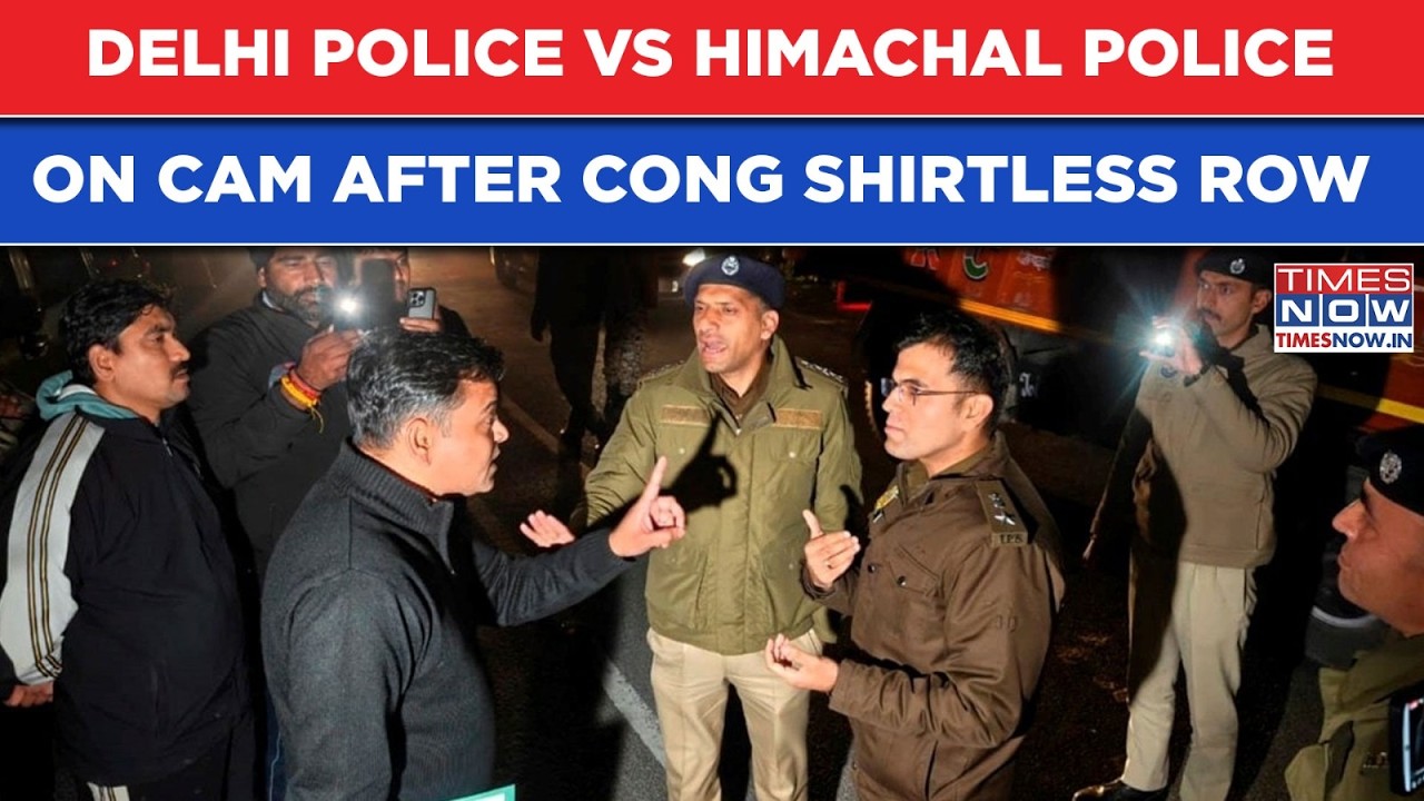 On Cam: Himachal Police Vs Delhi Police In Congress Shirtless Row| Shimla Drama Unfolds| AI Summit