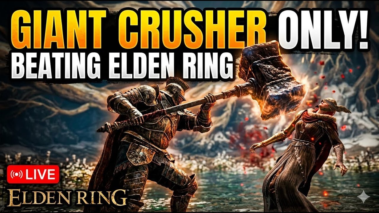 Beating Elden Ring Only Using Gaint Crusher 🔴#eldenring #eldenringchallengerun #eldenringgameplay