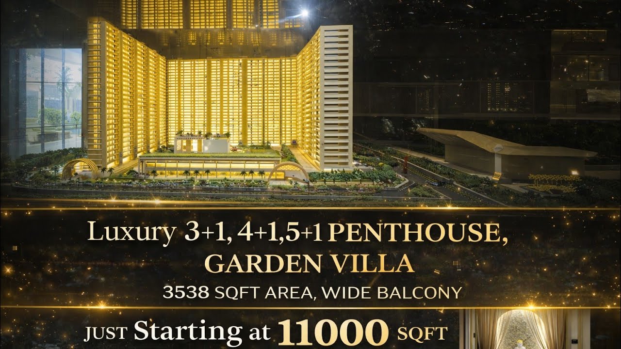 Luxury 3+1, 4+1 & 5+1 Penthouse and Garden Villas✔ 3538 Sqft Ultra Spacious Homes✔ Wide Balcony✔ 