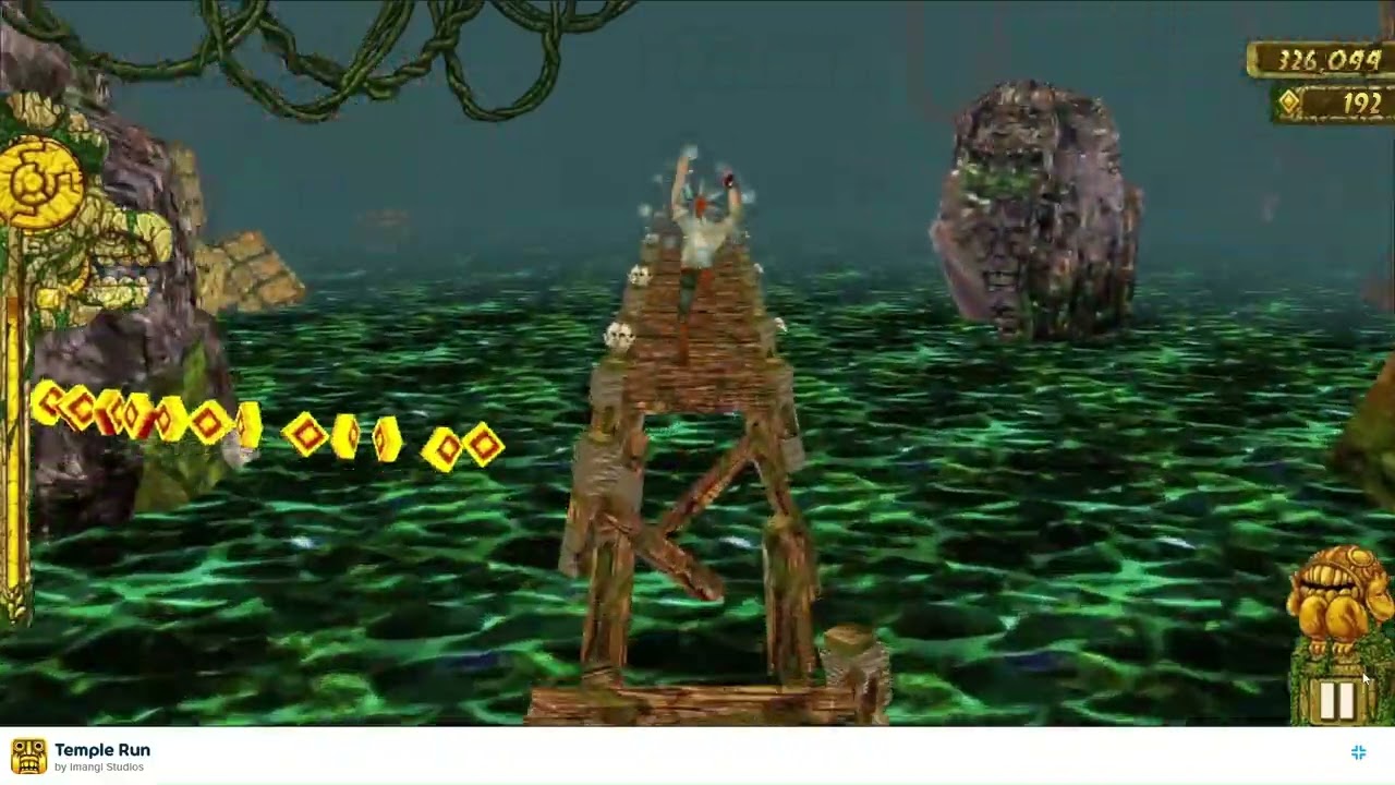 Temple Run online gameplay (with powerups and edited)