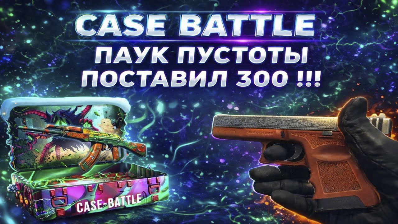 CASE BATTLE С КЕЙСА ПАУК ПОСТОТЫ ВЫПАЛ GLOCK за 300! ВЫВОД НА КБ StatTrak™ USP-S  САЙРЕКС