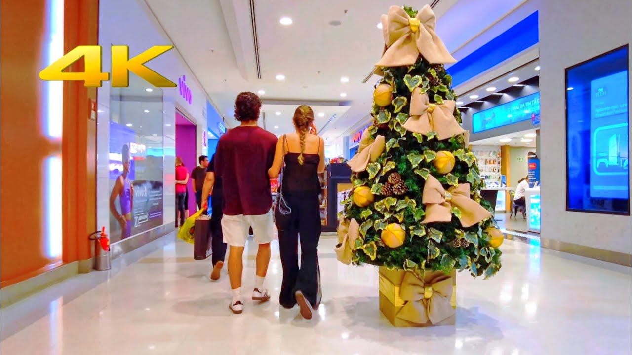 Caminhando pelo CenterVale Shopping em São José dos Campos SP - 4K