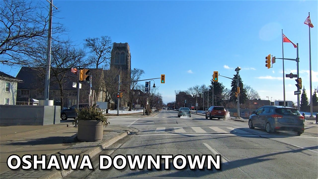 [4K] 🇨🇦 Oshawa Drive - Scenic Drive of Downtown Oshawa, Ontario Canada