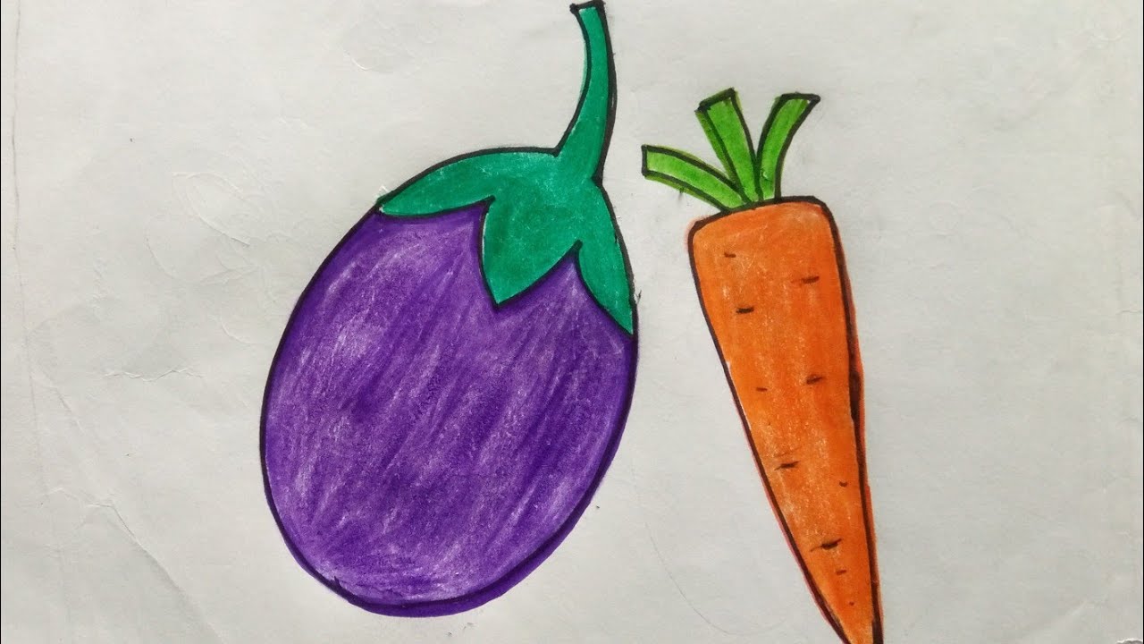 Easy Vegetable drawing for Kids