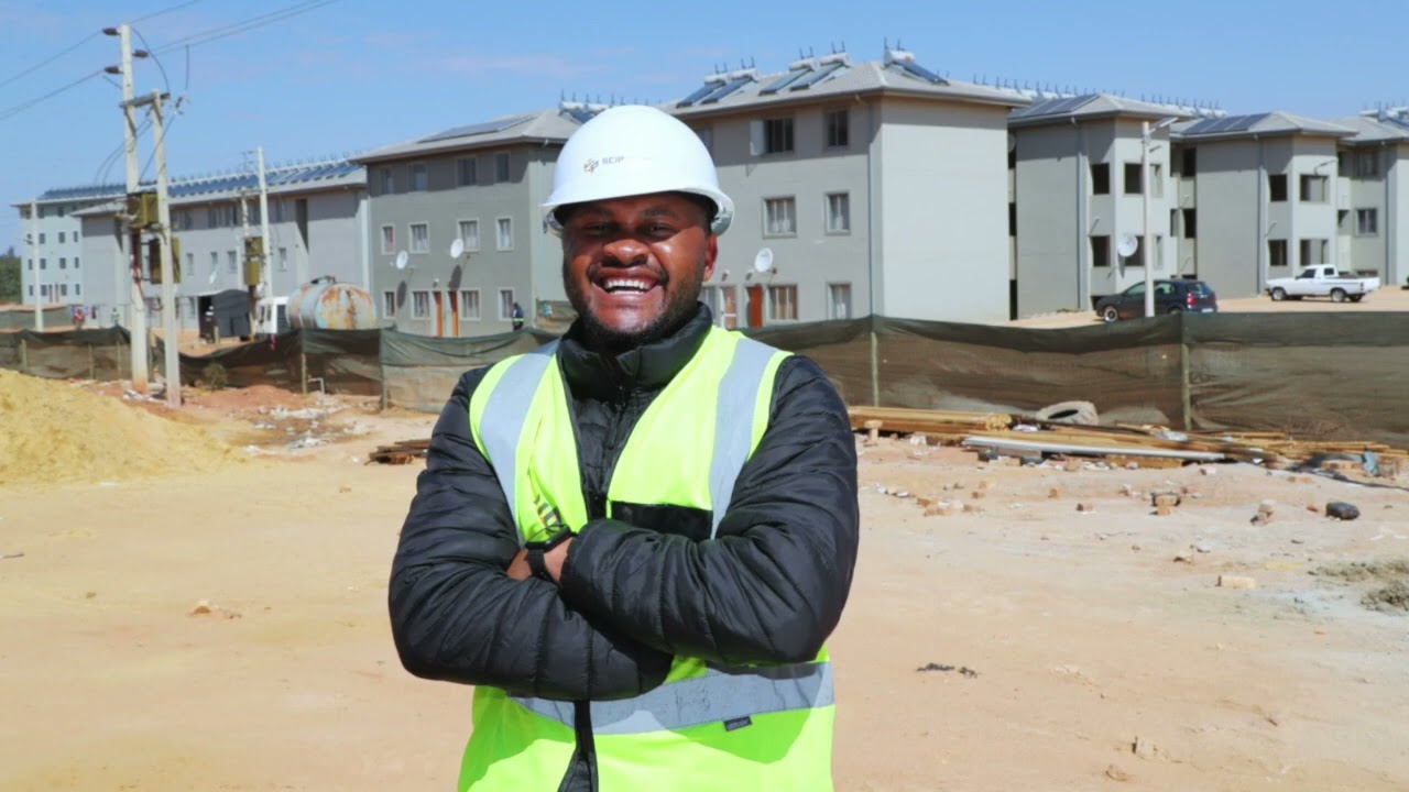 Karabo Setjie, an engineer at the Western Mega  Human Settlements prject, encourages young people  t