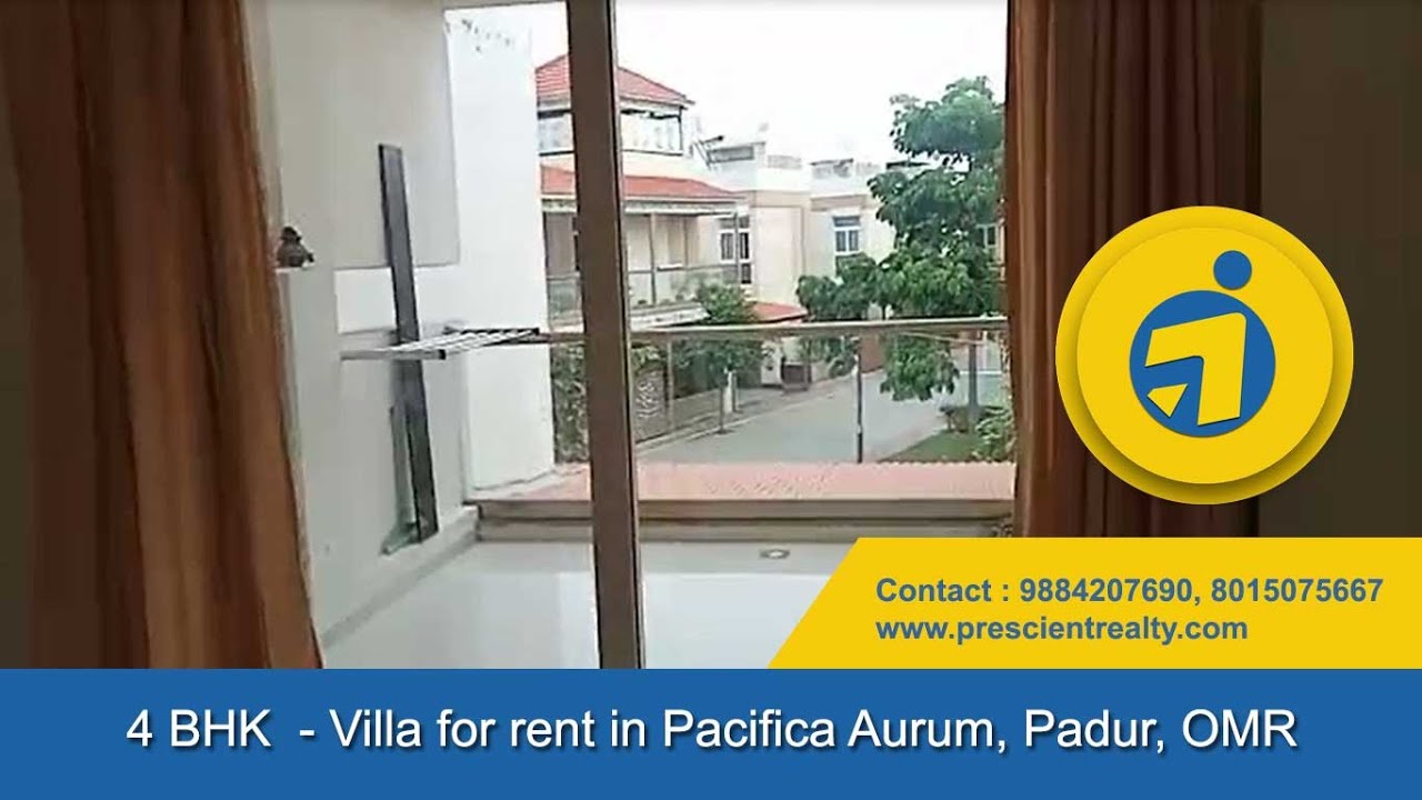 4BHK Villa for rent in Pacifica Aurum, Padur, OMR, Ct. 8015075667