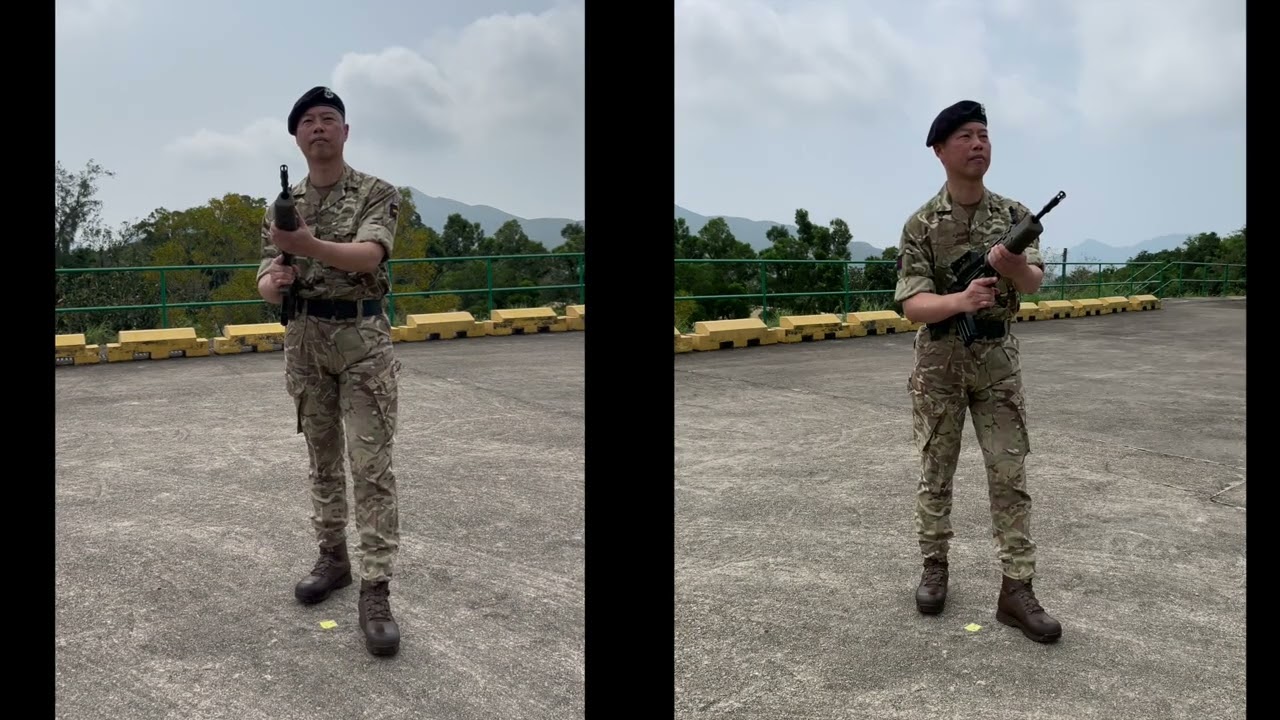 Rifle Exercises - The On Guard from the Slope Arms and The Slope Arms from the On Guard
