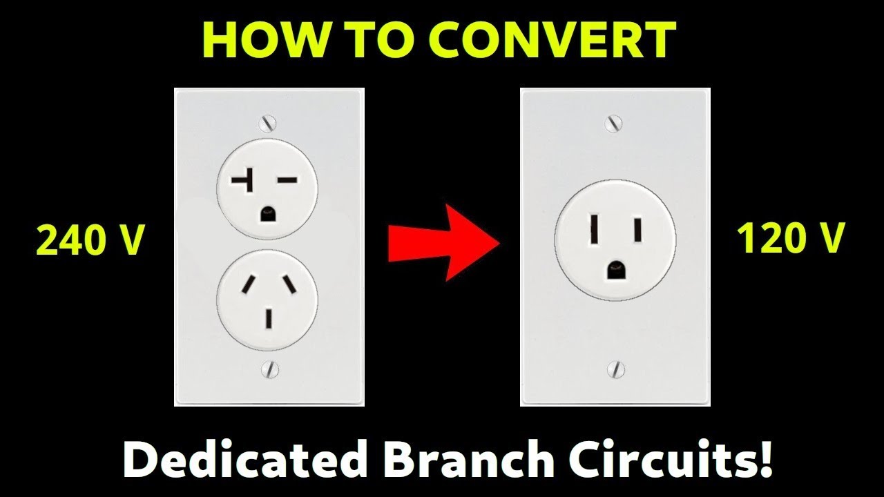 How To Convert 240V Receptacles Or Branch Circuits To 120V! (STEP BY STEP)