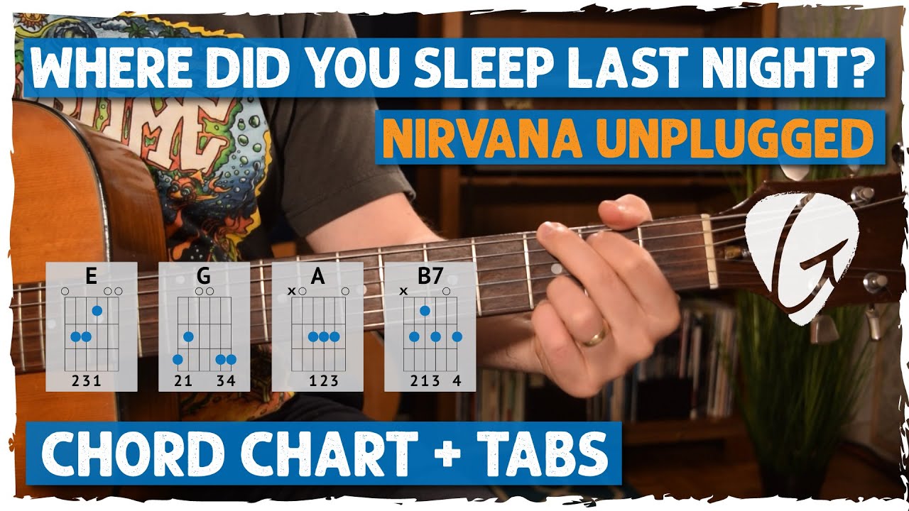 «Где ты спал прошлой ночью?»: лёгкий урок игры на гитаре + руководство | Nirvana Unplugged