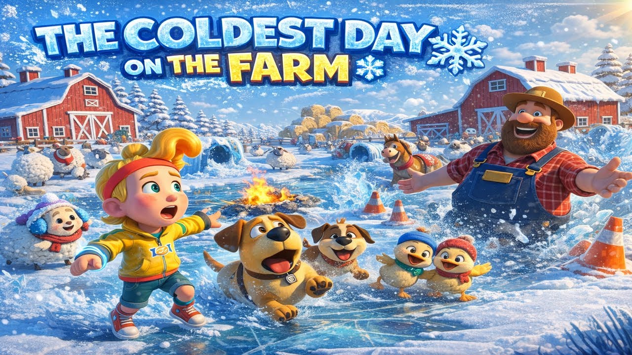 The Coldest Day on the Farm ❄️ Maxi & Boltie Learn Teamwork & Winter Safety