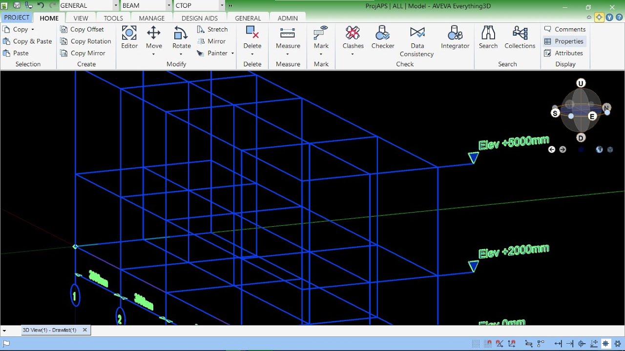 Rectangular Grid (Aveva E3D)