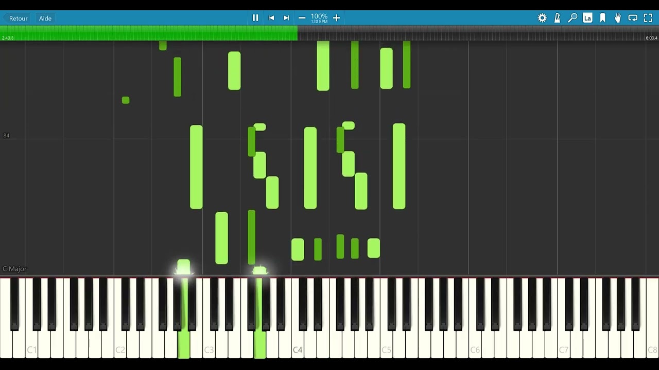 giant step jazz piano synthesia