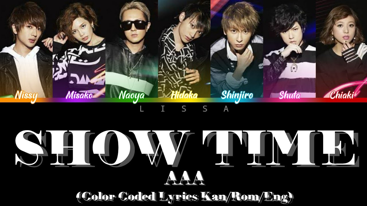 AAA - SHOW TIME (Color Coded Lyrics Kan/Rom/Eng)