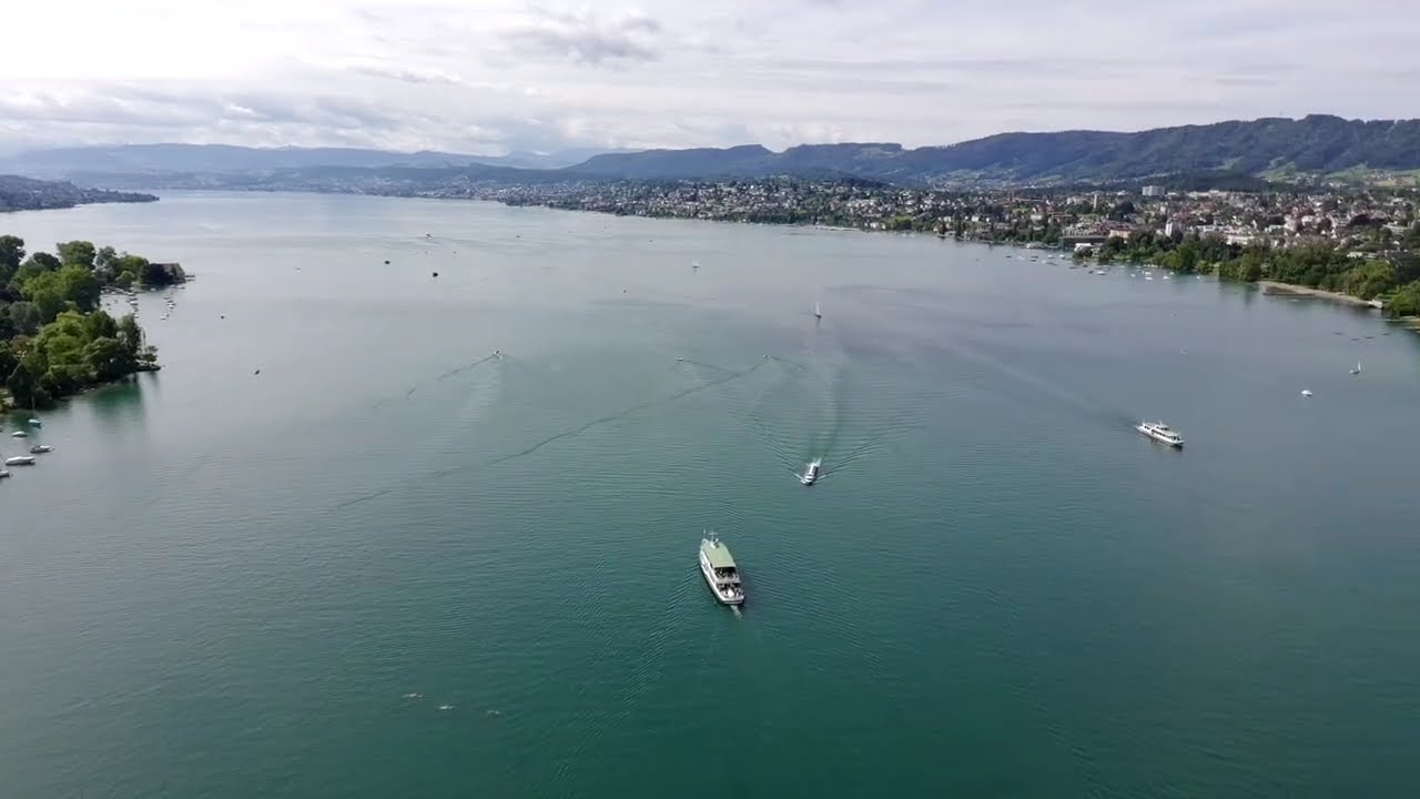 Z&uuml;rich by drone: Z&uuml;risee, May 2025 [4k]
