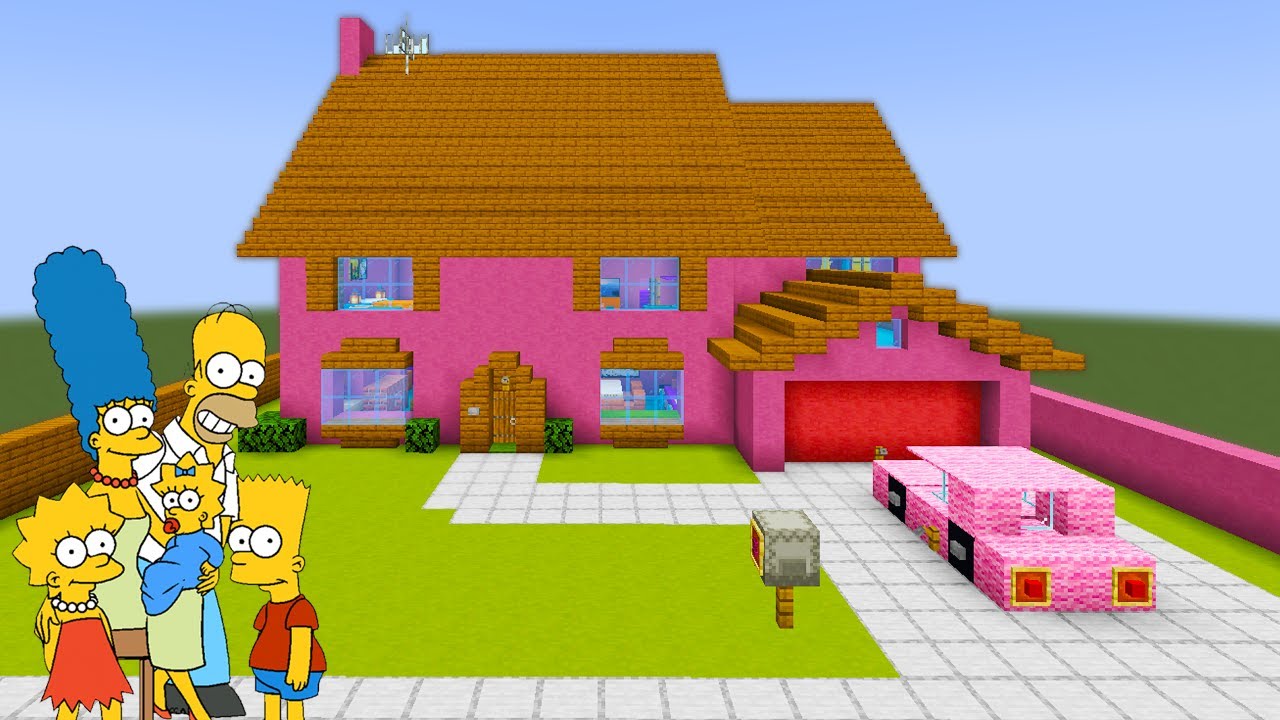 Minecraft Tutorial: How To Make The Simpsons House 