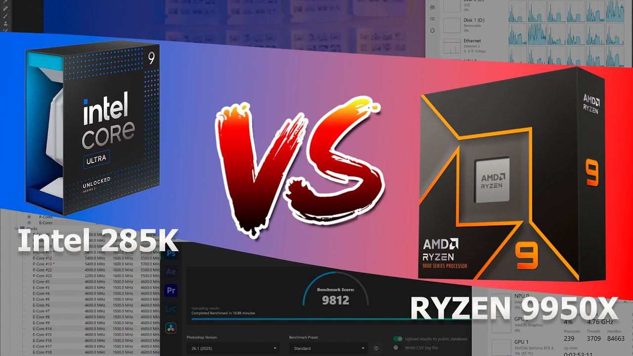 Тест Intel Core Ultra 265K и 285K в рабочем софте