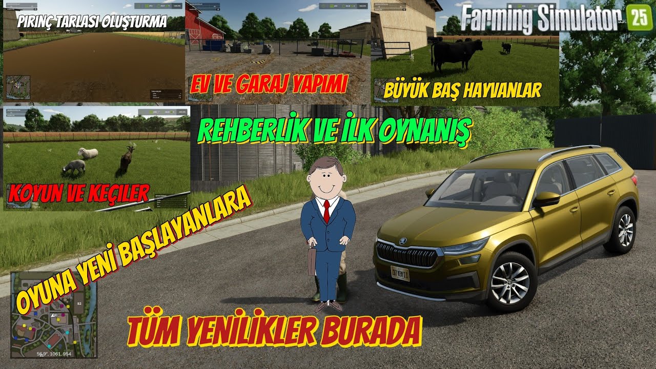 FARMİNG SİMULATOR 25 REHBERLİK VE İLK OYNANIŞ VE OYUNA YENİ BAŞLAYANLARA YARDIMCI OLACAK DETAYLAR !