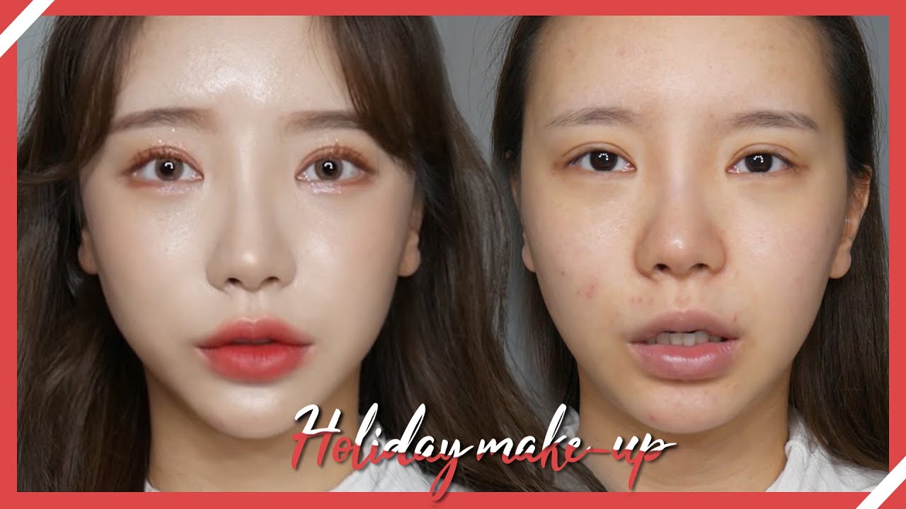 (ENG/JPN/IDN) 🎄노아이라이너 청순 연말메이크업✨그리고 폭풍수다..(빠른년생,얼짱시대 대본..?)