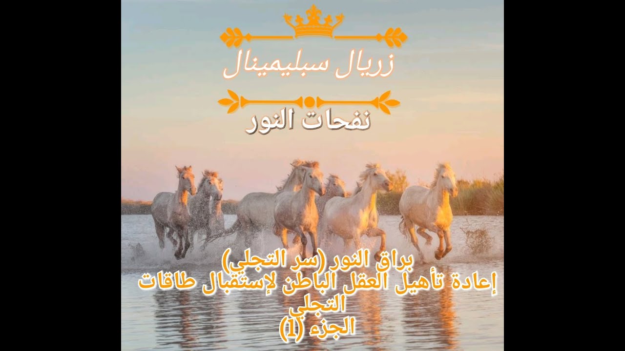 ☀️🐎☀️براق النور (سر التجلي) إعادة تأهيل العقل الباطن لإستقبال طاقات التجلي لتحقيق المعجزات (1)