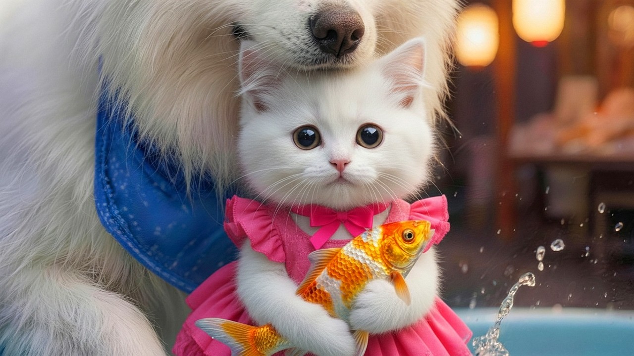 Kitten Nana and Goldfish Pool Fail! ️🎣 Nana's Diary