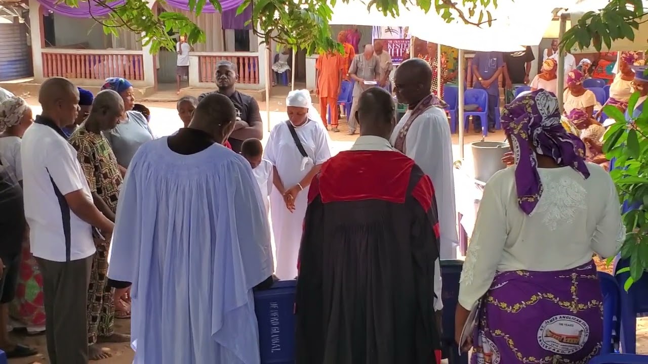This is when the family was called out for prayers by our man of God Rev. Christian.