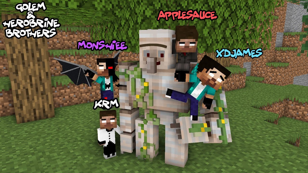 HEROBRINE BROTHERS & GOLEM LIFE MONSTER SCHOOL - SAD STORY