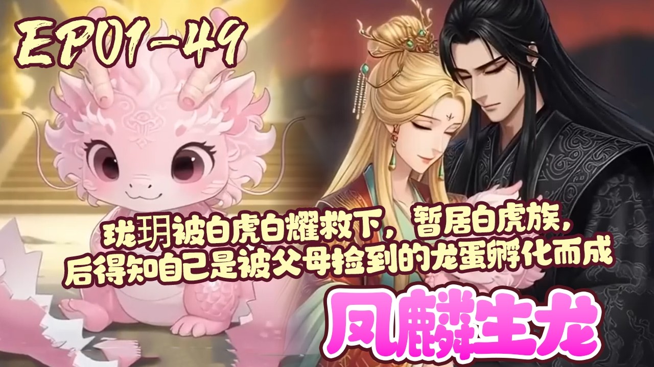 【新漫上线💥】EP01~49《凤麟生龙》麒麟族长与凤凰族长的“孩子”破壳，竟是一条粉色小龙珑玥族长怀疑妻子出轨，夫妻反目各自离去，将珑玥遗弃在山洞，珑玥被白虎白耀救下#玄幻#漫画#漫画解说#BWMJ