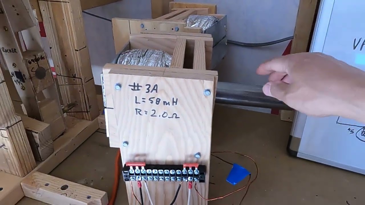 15inch 4 bar link electric motor - discussion showing disassembled motor and AC motive forces.