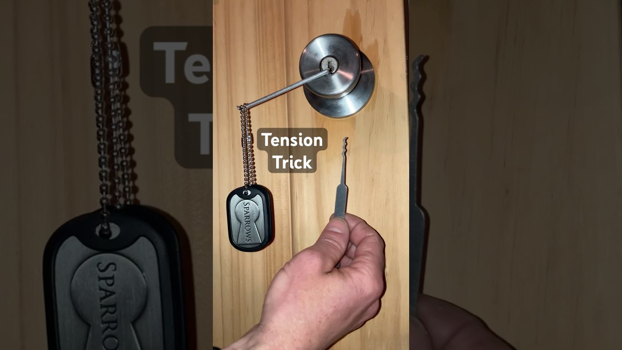 Tension Trick Demo 3, Worm Rake #lockpicking #locksport #lockpick #lockpicks #sparrowslockpicks #edc