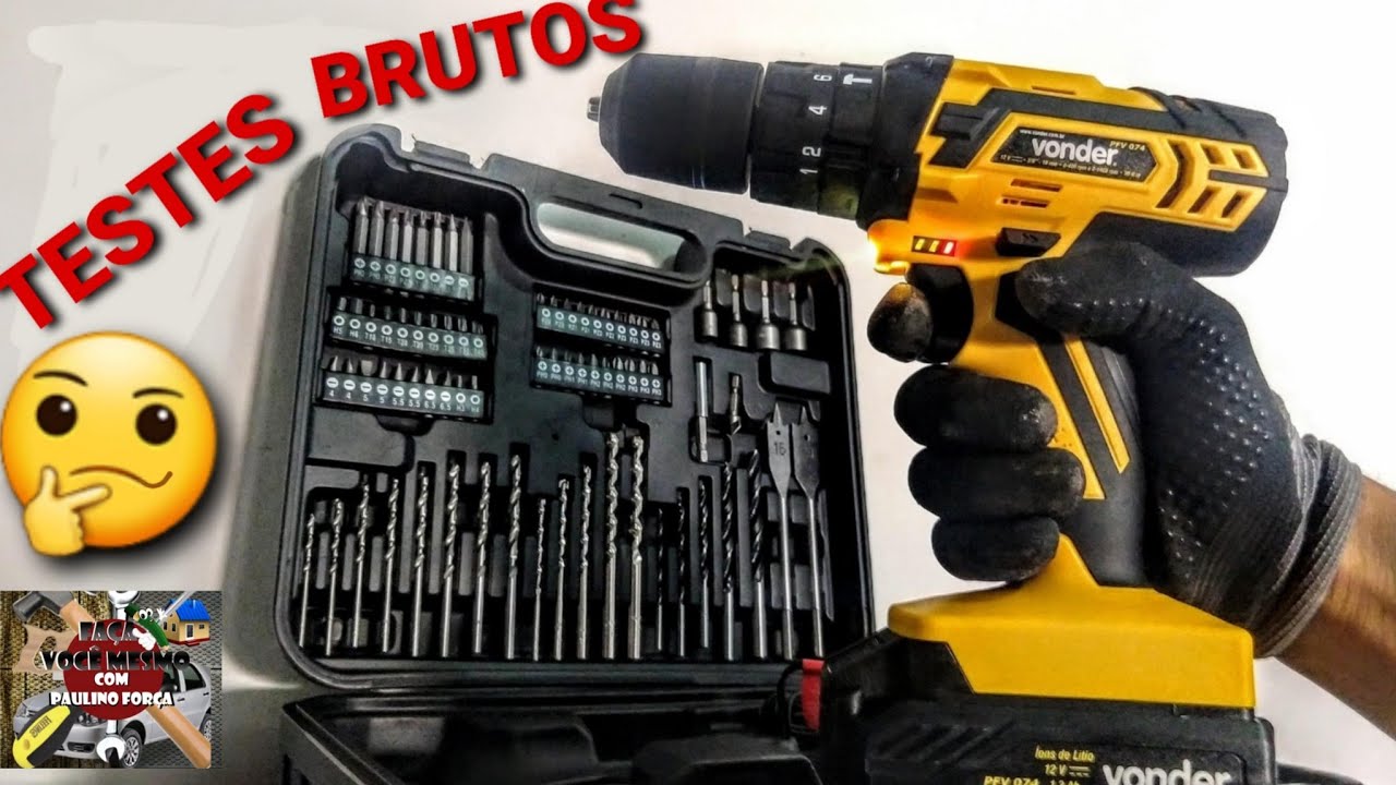 Testes Brutos Da Parafusadeira Com Impacto Vonder PFV 074