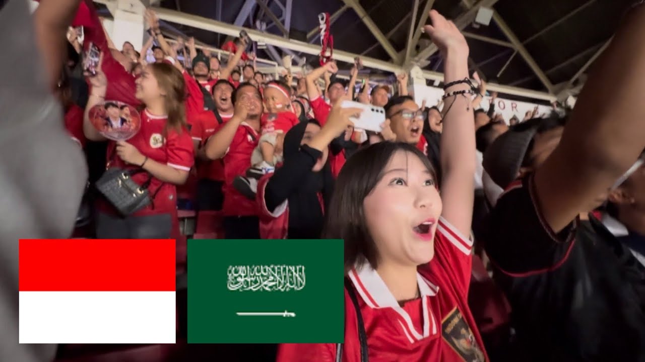 Korean reaction Indonesia - Saudi Arabia IN GBK!🇮🇩🇸🇦timnas Indonesia