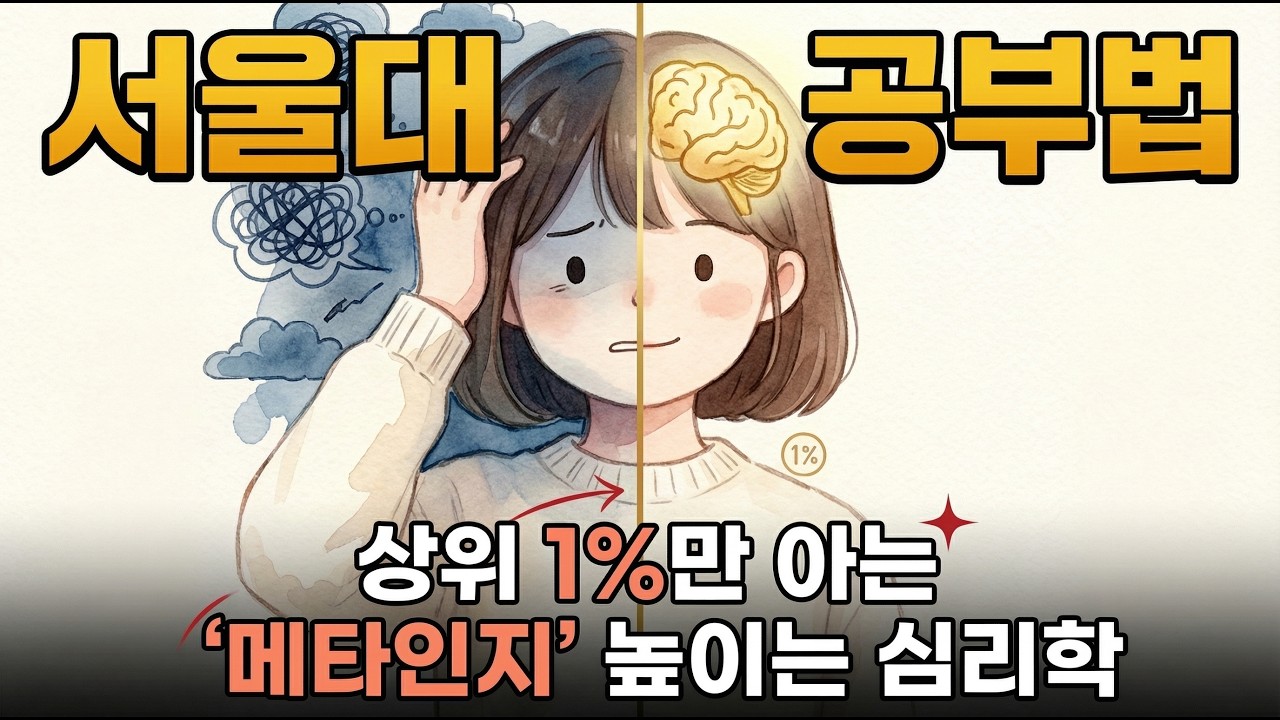 열심히 공부해도 성적이 안 오르는 진짜 이유: 지능이 아닌 메타인지 부족 (서울대 연구) #연애심리 #인간관계 #심리학 #뇌과학 #이지한심리학 #인간마음사전