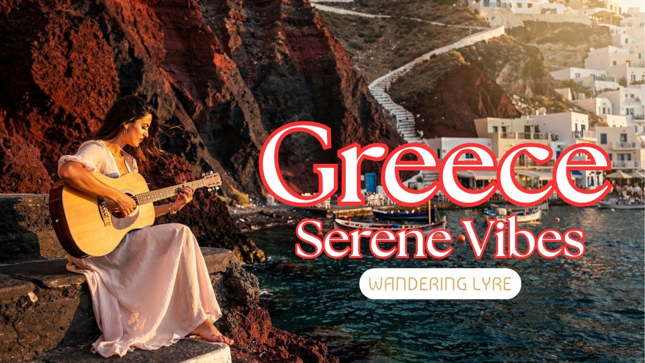 Santorini Serenity| | Mellow Relaxing Music & Dreamy Coastal Views