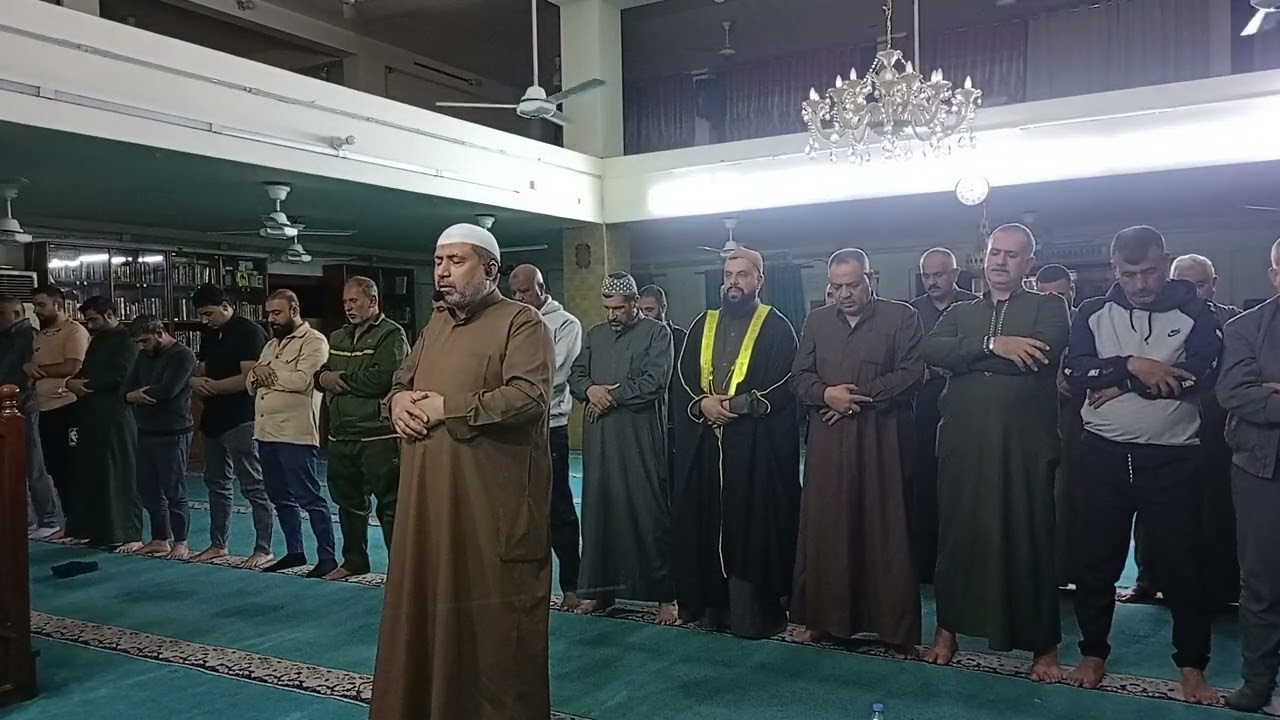6رقم 26#2#2026 صلاه تراويح في شهر رمضان يوم 9 جامع عرفات كان أمام الصلاةدكتور حيدر هادي العودة رفاعي