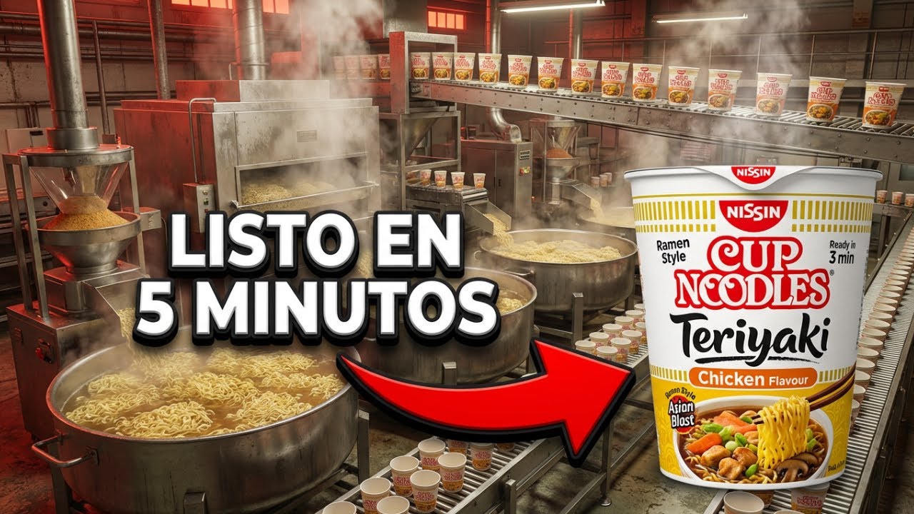 ASÍ se FABRICA el RAMEN NISSIN en JAPON: De FIDEOS a Sopa Instantánea