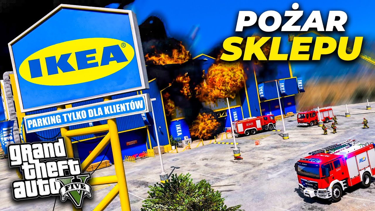 Polska Straż Pożarna - OGROMNY POŻAR SKLEPU🔥| GTA V