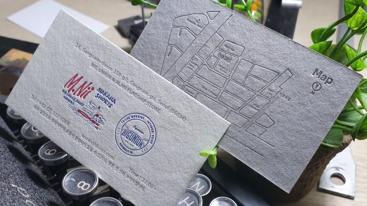 핸드메이드 Create Letterpress duplexing Business Cards