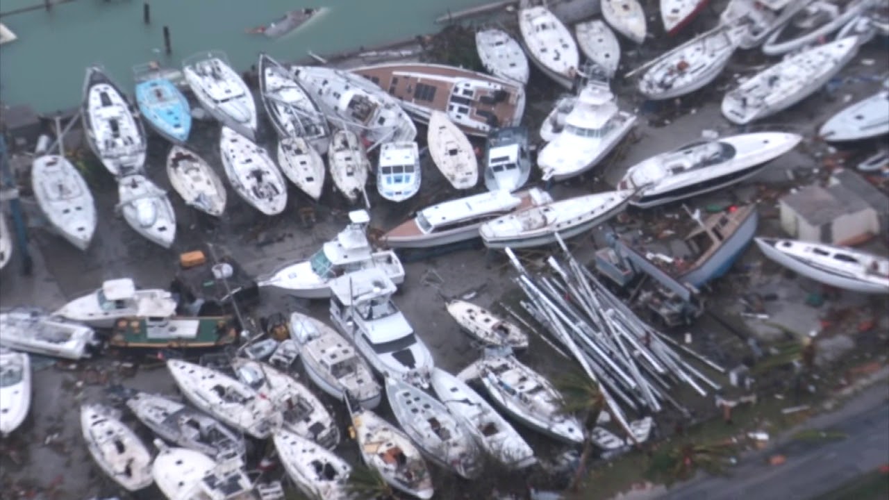 Aerial footage shows devastation in Sint Maarten after Hurricane Irma