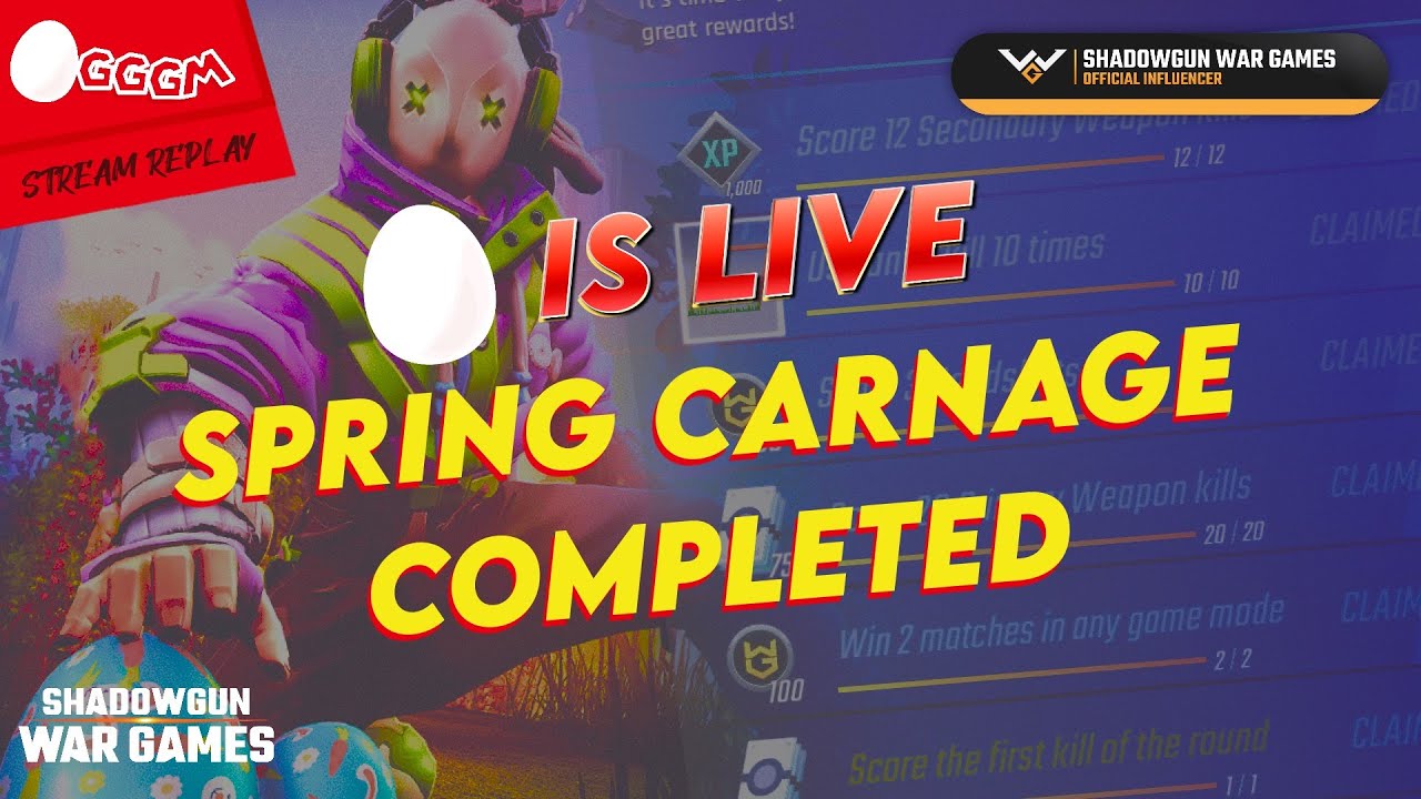 We Completed New Easter Event SPRING CARNAGE | 🥚 WAS LIVE | Shadowgun War Games Gaming Live Stream